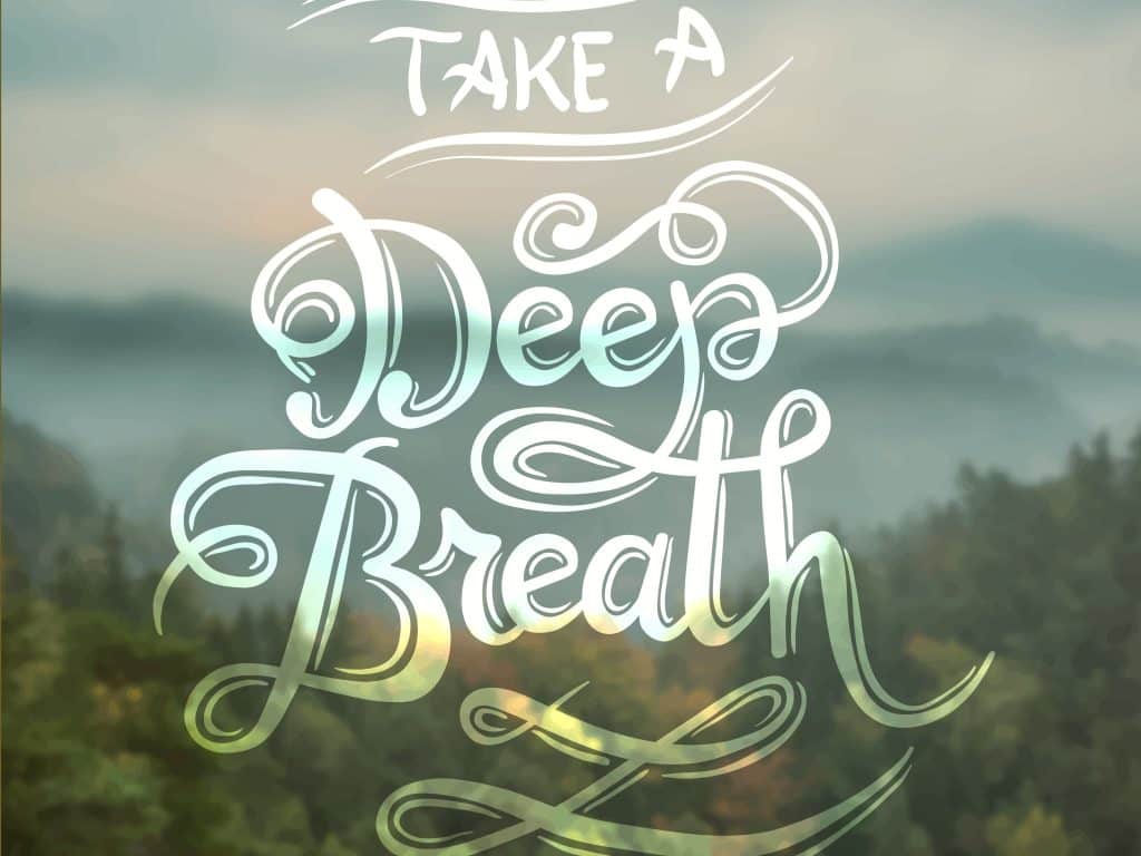 Take a deep breath vector